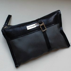 Viktor & Rolf makeup bag or Clutch with amenities NWOT